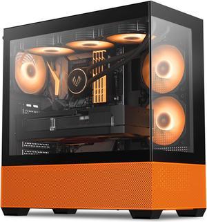 Vetroo K3 Mid-Tower ATX PC Gaming Case 270° Full View Dual Tempered Glass High-Airflow Perforated Top Panel 360mm Radiator Support Type-C Ready, Support for 40 Series GPUs