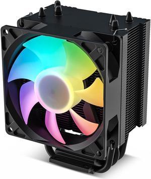 Vetroo V3 CPU Air Cooler w/ ARGB Lighting and PWM Smart Control - Compact Design with Height of 133mm & 92mm Fan, Direct Heat Pipes, Aluminium Fins, for AMD AM4/AM5 & Intel LGA1851/1700/1200/115X