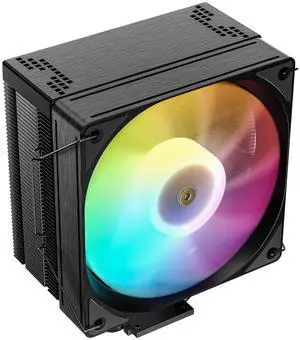 Vetroo V5E CPU Air Cooler with Brushed Finish Design & 5 Heat Pipes, 120mm FDB & PWM Fan, ARGB LED Lighting Sync Cooling for Intel LGA 1851/1700/1200/115X & AMD AM5/AM4 - Black