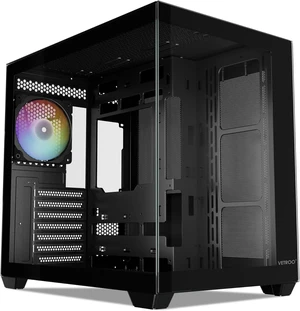 Vetroo AL900 ATX Computer PC Case 270° Full View Tempered Glass Pre-Installed ARGB & PWM FDB Fan in Rear 360mm Radiator Support High-Air flow Perforated Up to 10 fans Support for 50 Series GPUs -Black Vetroo AL900 ATX Computer PC Case 270° Full View Tempered Glass Pre-Installed ARGB & PWM FDB Fan in Rear 360mm Radiator Support High-Air flow Perforated Up to 10 fans Support for 50 Series GPUs -Black