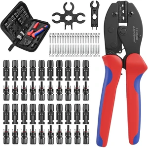 GANGXUN Solar crimping tool set for 2.5/4/6 mm2 PV cable, includes 20 pairs of solar plugs (male/female), 1 x crimping tool and 2 x wrenches, tool set for secure solar cable connections GANGXUN Solar crimping tool set for 2.5/4/6 mm2 PV cable, includes 20 pairs of solar plugs (male/female), 1 x crimping tool and 2 x wrenches, tool set for secure solar cable connections