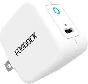 20W USB C Fast Charger for iPhone12 Mini/iPhone 12 Pro/iPhone 12 Pro Max, One-Port USB PD Wall Charger with Foldable Plug, Power Adapter Compatible with iPhone 11, iPhone 8, iPad Pro Switch (White)