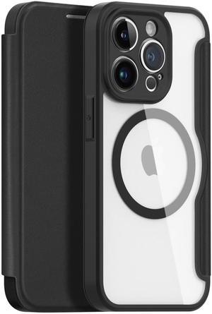 iPhone 14 Pro Max Case - 14 Pro Max case with Wireless Charging Support PU Leather iPhone 14 Pro Max Cover with Clear Back Shockproof