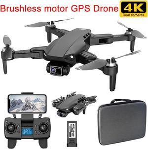 Brushless Motor GPS Drone with Camera 4K L900 PRO Helicopter Quadrocopter Dual Camera Drones Long Endurance Folding Aircraft Black 1 Battery