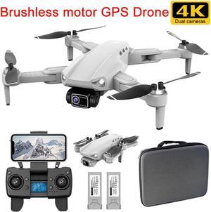Brushless Motor GPS Drone with Camera 4K L900 PRO Helicopter Quadrocopter Dual Camera Drones Long Endurance Folding Aircraft 2 Battery