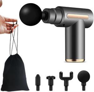 Massage Gun Deep Tissue Percussion factory Muscle Relax Massager + 4 Heads & Travel Case