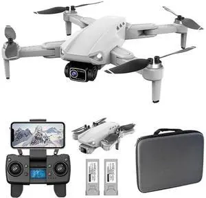 NO. Brushless Drone with Camera 4K GPS Drone Follow Me Drone Quadcopter Helicopter L900 Pro RC Drones with Camera Motorized Adjustment Camera Dual Cameras Grey 2 Battery 1080P