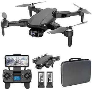 NO. Brushless Drone with Camera 4K GPS Drone Follow Me Drone Quadcopter Helicopter L900 Pro RC Drones with Camera Motorized Adjustment Camera Dual Cameras Black 2 Battery 1080P