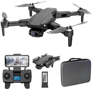 NO. Brushless Drone with Camera 4K GPS Drone Follow Me Drone Quadcopter Helicopter L900 Pro RC Drones with Camera Motorized Adjustment Camera Dual Cameras Black 1 Battery 1080P