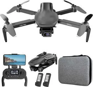 NO. Lozenge Brushless Drone with Camera for Adults 4K GPS Drone Follow Me RC Quadcopter Helicopter L500 Pro Dual Cameras Black 2 Battery 1080P