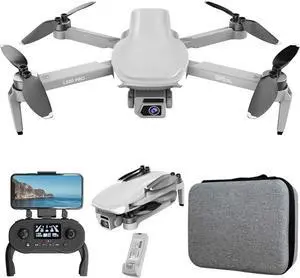 NO. Lozenge Brushless Drone with Camera for Adults 4K GPS Drone Follow Me RC Quadcopter Helicopter L500 Pro Dual Cameras Grey 1 Battery 1080P