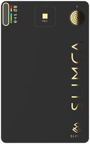 SLIMCA Voice Recorder(Black), Super Slim 2mm Voice Recorder with One-Click Sync to Paired App, 5m Pick-up Range - Thinnest Portable Recording Device for Meetings/Lectures/Interviews/On-the-Go