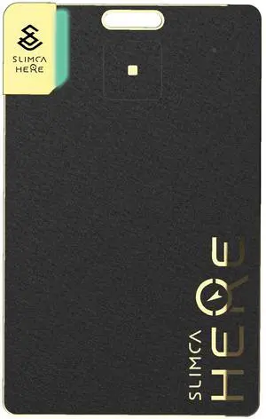 SLIMCA HERE 0.9mm Wallet Tracker Card with Apple Find My (iOS Only), Rechargeable Waterproof Bluetooth Bendable 15 Degrees, Air-Tags iPhone Locator for Wallets, [Apple MFi Certified]