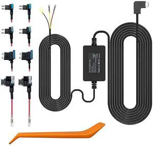 WOLFBOX USB C Hardwire Kit for G840S/G930/G850 PRO/G850/G900/G900 PRO/G840H Mirror Dash Cam, Parking Monitor with Multiple Size connectors