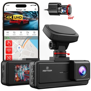 REDTIGER A8 4K Dash Cam Front and Rear, 3.18" IPS Touch Screen Dual Car Camera, Built-in GPS, Super Night Vision, 24H Parking Monitor, G-Sensor, Loop Recording, Without SD Card REDTIGER A8 4K Dash Cam Front and Rear, 3.18" IPS Touch Screen Dual Car Camera, Built-in GPS, Super Night Vision, 24H Parking Monitor, G-Sensor, Loop Recording, Without SD Card