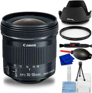 Canon EF-S 10-18mm f/4.5-5.6 IS STM Lens - 7PC Accessory Bundle