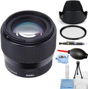 Sigma 56mm f/1.4 DC DN Contemporary Lens for Sony E 351965 - 7PC Accessory Bundle