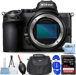 Nikon Z 5 Mirrorless Digital Camera (Body Only) 1649 + 64GB + Gadget Bag Bundle
