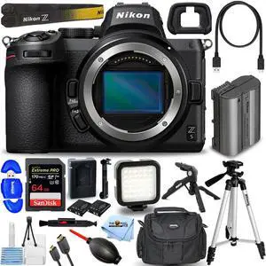 Nikon Z 5 Mirrorless Digital Camera (Body Only) 1649 + 64GB + LED Light Bundle