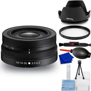 Nikon NIKKOR Z DX 16-50mm f/3.5-6.3 VR Lens (Black) 20084 - 7PC Accessory Bundle