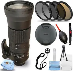 Sigma 150-600mm f/5-6.3 DG OS HSM Contemporary Lens Nikon F + Filter Kit Bundle
