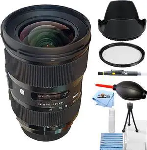 Sigma 24-35mm f/2 DG HSM Art Lens for Canon EF - Essential UV Filter Bundle