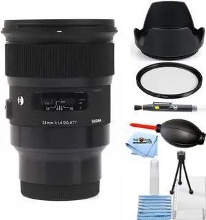 Sigma 24mm f/1.4 DG HSM Art Lens for Sony E 401965 - Essential UV Filter Bundle