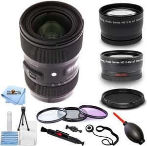 Sigma 18-35mm f/1.8 DC HSM Art Lens for Canon 210-101 - Pro 3 Lens Kit Bundle