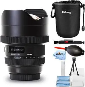 Sigma 12-24mm f/4 DG HSM Art Lens for Nikon F 205955 - Lens Pouch Bundle