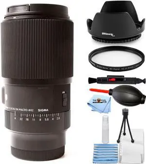 Sigma 105mm f/2.8 DG DN Macro Art Lens for Sony E - 7PC Accessory Bundle