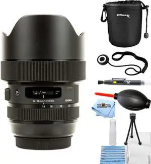Sigma 14-24mm f/2.8 DG HSM Art Lens for Canon EF + Lens Pouch Accessory Bundle
