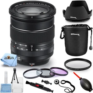 FUJIFILM XF 16-80mm f/4 R OIS WR Lens 16635613 White Box - 10PC Accessory Bundle FUJIFILM XF 16-80mm f/4 R OIS WR Lens 16635613 White Box - 10PC Accessory Bundle