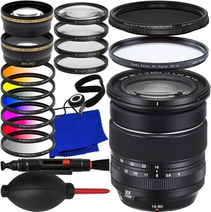 FUJIFILM XF 16-80mm f/4 R OIS WR Lens 16635613 - 12PC Accessory Bundle FUJIFILM XF 16-80mm f/4 R OIS WR Lens 16635613 - 12PC Accessory Bundle