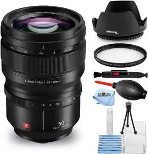Panasonic Lumix S PRO 50mm f/1.4 Lens S-X50 - 7PC Accessory Bundle