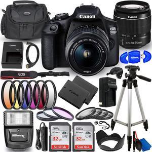 Canon EOS 2000D Rebel T7 DSLR Camera with 1855mm III Lens With 25 Piece Bundle