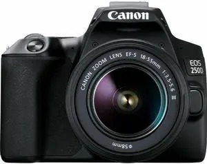 Canon EOS 250D/Rebel SL3 with EF-S 18-55mm f/3.5-5.6 III Lens (Black)