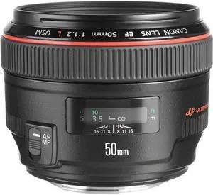 Canon EF 50mm f/1.2L USM Lens (Black) - 1257B002