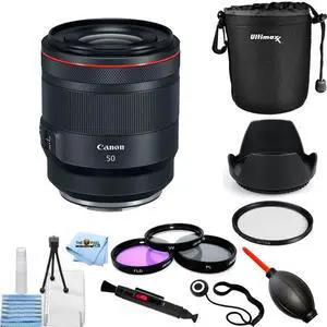 Canon RF 50mm f/1.2L USM Lens 2959C002 - Filter Kit Lens Pouch Bundle