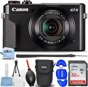Canon PowerShot G7 X Mark II Digital Camera 1066C001 - Essential 32GB Bundle