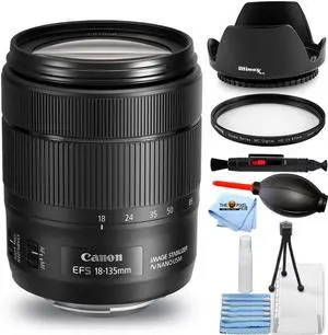 Canon EF-S 18-135mm f/3.5-5.6 IS USM Lens - Essential UV Filter Bundle