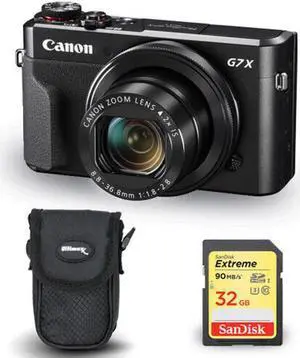 Canon PowerShot G7 X Mark II Digital Camera 1066C001 + 32GB SD + Camera Case