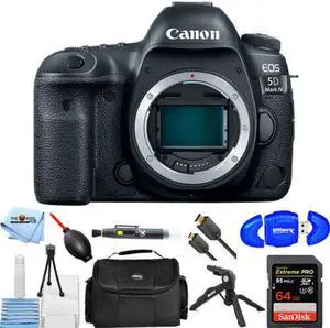 Canon EOS 5D Mark IV 4K DSLR Camera (Body Only) 1483C002 Starter 64GB Bundle