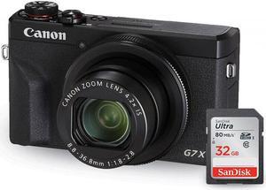Canon PowerShot G7 X Mark III Digital Camera (Black) 3637C001 + Sandisk 32GB