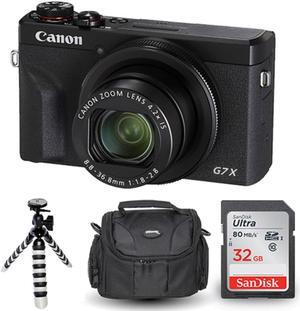 Canon PowerShot G7 X Mark III Digital Camera (Black) + 32GB + Case + Tripod
