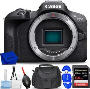 Canon EOS R100 Mirrorless Camera 6052C002 - 7PC Accessory Bundle