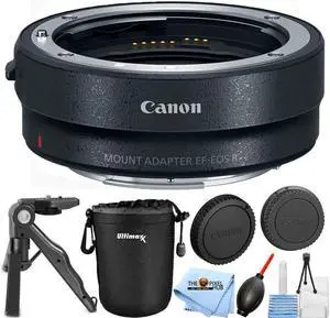 Canon Mount Adapter EF-EOS R 2971C002 + Lens Pouch + Tripod Bundle