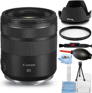 Canon RF 85mm f/2 Macro IS STM Lens 4234C002 - Essential UV Filter Bundle