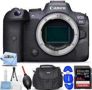 Canon EOS R6 Mirrorless Digital Camera Body Only  Essential 64GB Bundle