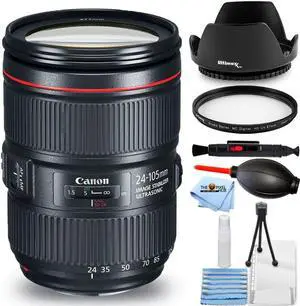 Canon EF 24-105mm f/4L IS II USM Lens 1380C002 - Essential UV Filter Bundle