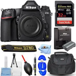 Nikon D780 DSLR Camera 1618 (Body Only) - 7PC Accessory Bundle